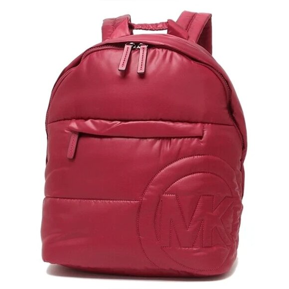 S Michael Kors Rae Medium Quilted Nylon Burgundy Backpack 35F1U5RB2C NWT $368 FS - Picture 9 of 9